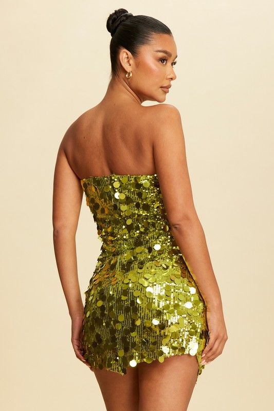 Sequin Skirt Set Green