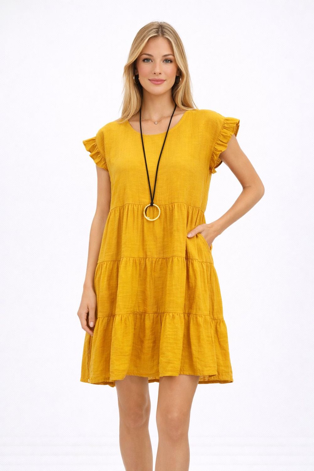 Yellow Babydoll Dress