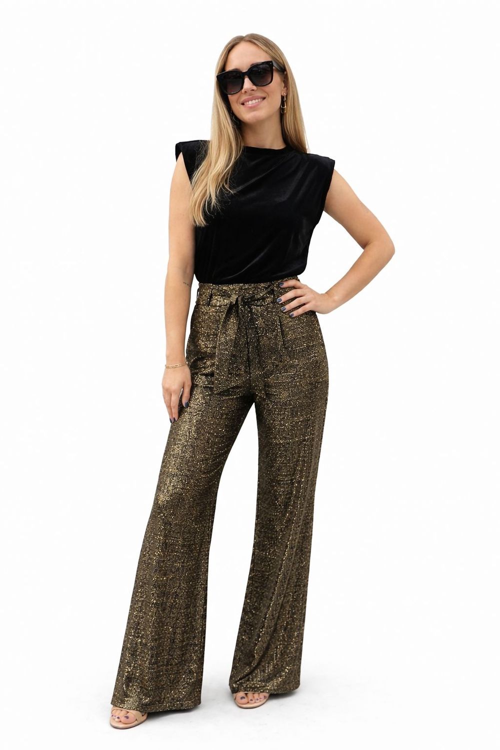 Shiny Pant Black /  Gold