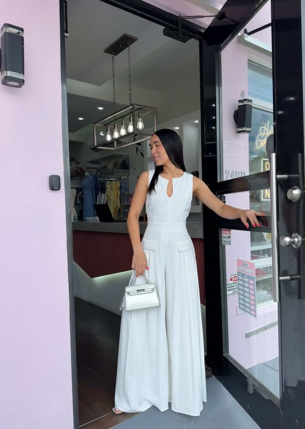 White Palazo Jumpsuit