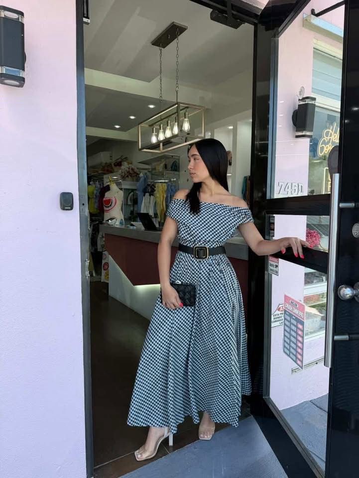 GINHAM BLACK &amp; WHITE DRESS