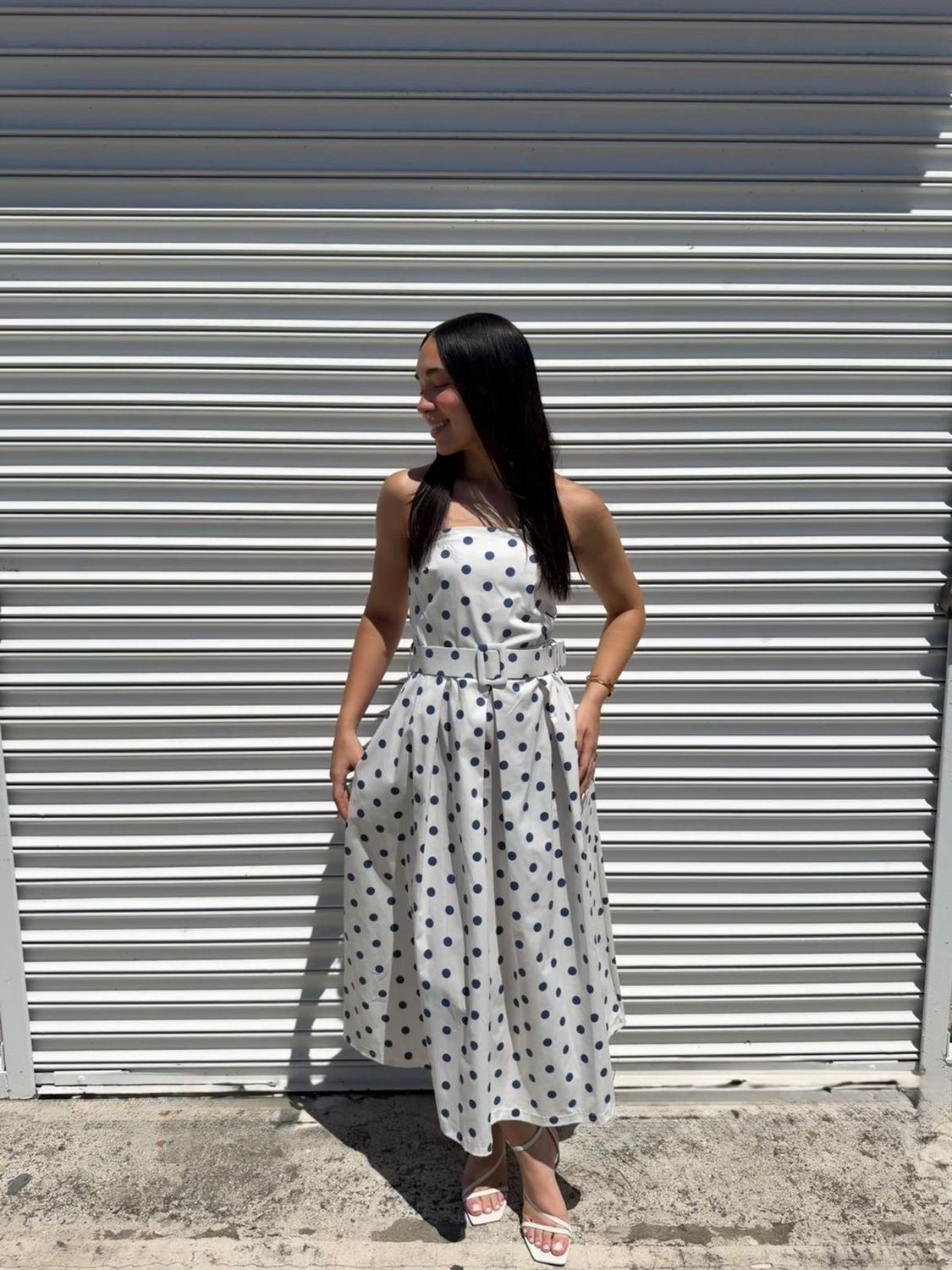 Polka Dot Dress Blue