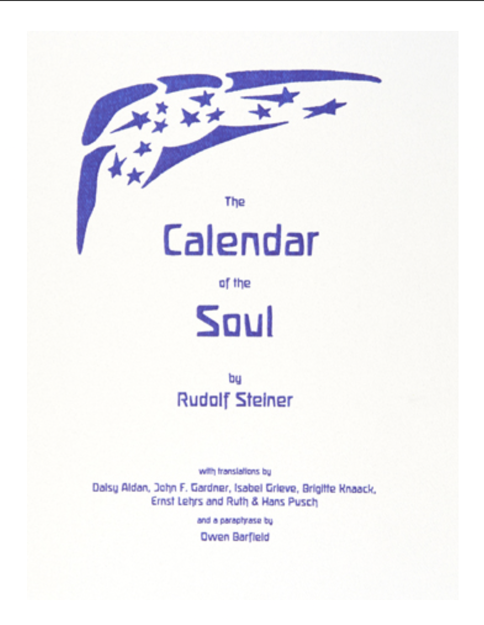The Calendar of the Soul B9717