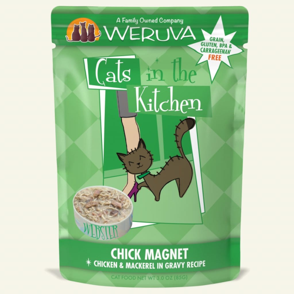 Cats In The Kitchen Chick Magnet 3 oz Pouch