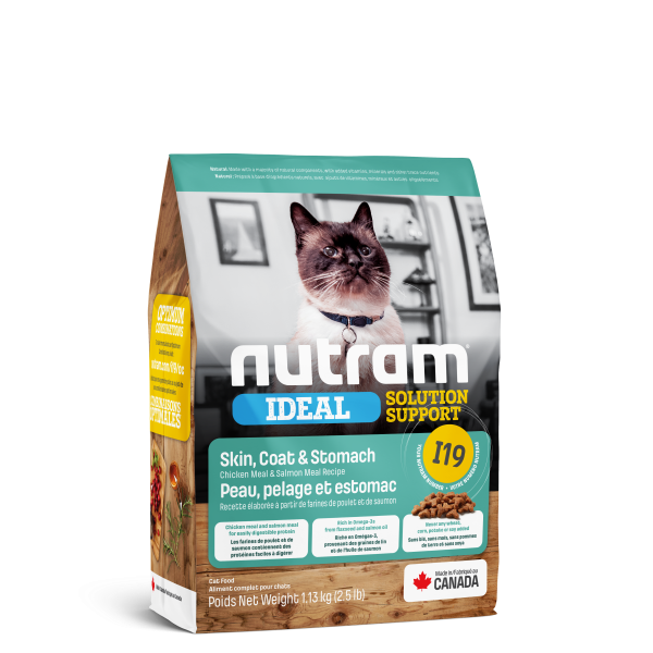 Nutram I19 Cat Sensitive Skin, Coat & Stomach 1.13 kg