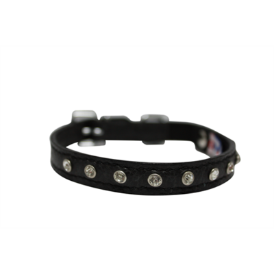 Angel Athens Cat Collar - Black 10&quot; X 1/2&quot;