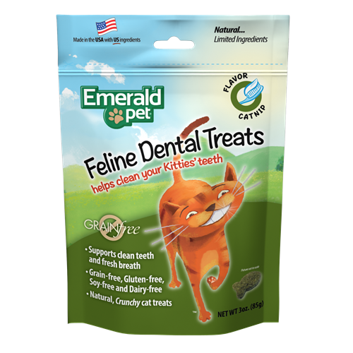 Emerald Pet Cat Dental Treats Catnip - 3 oz