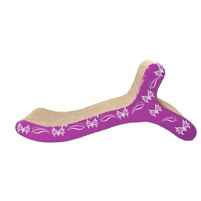 Catit Style Patterned Cat Scratcher with Catnip Butterfly - Chaise