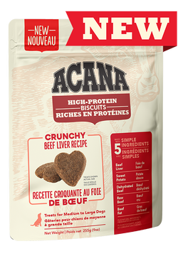 ACANA Crunchy Beef Liver Biscuits 225 G - Med/Lrg