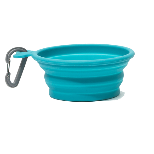 Messy Mutts Silicone Collapsible Bowl Small - Blue
