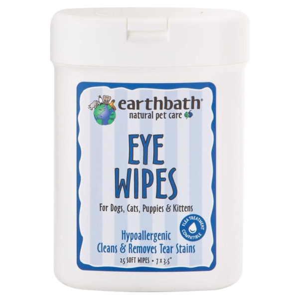 Earthbath Eye Wipes Tear Stain 25Ct