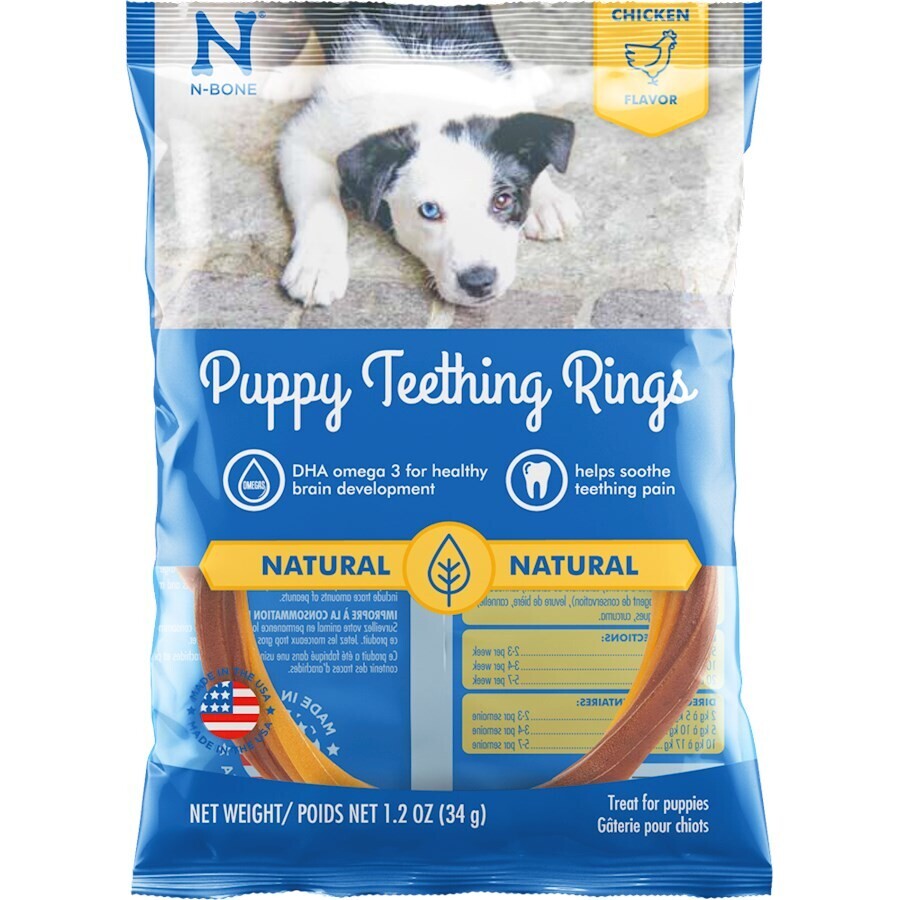 NBone Puppy Teething Ring Chicken - 6 Pack