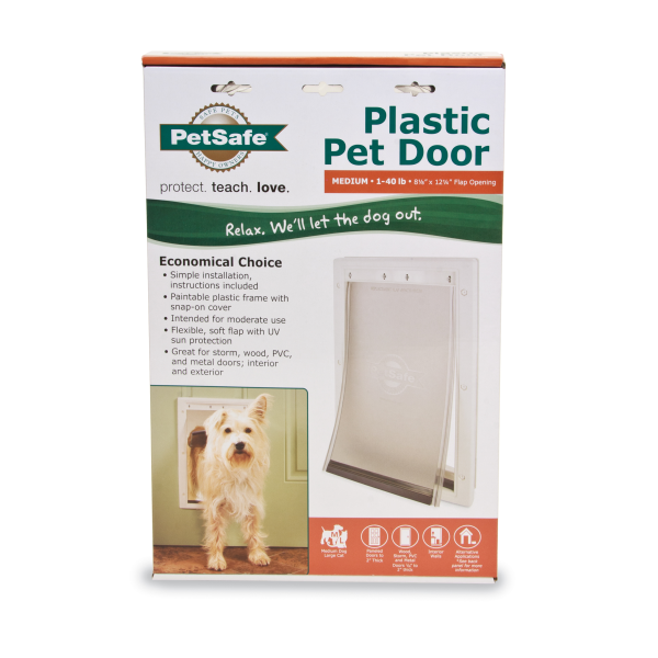 Petsafe Plastic Pet Door Medium - White