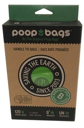 Poop Bags W/ Handle 120 Bags - Unscented