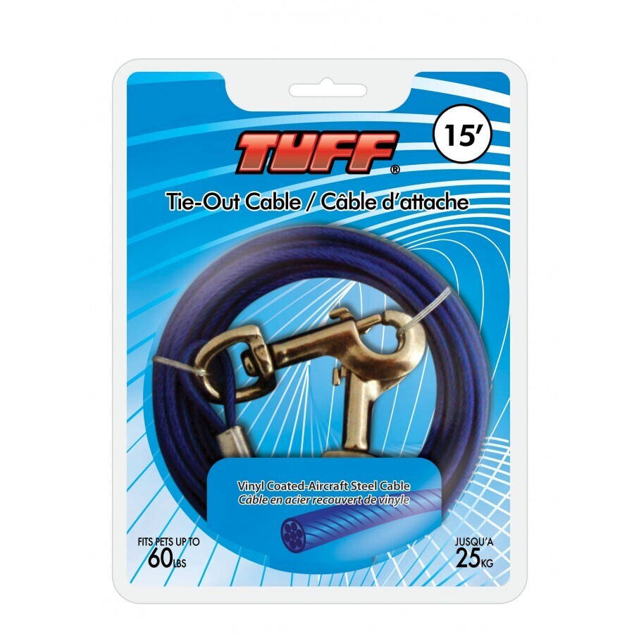 Tuff Tie Out Cable Blue - 15 ft
