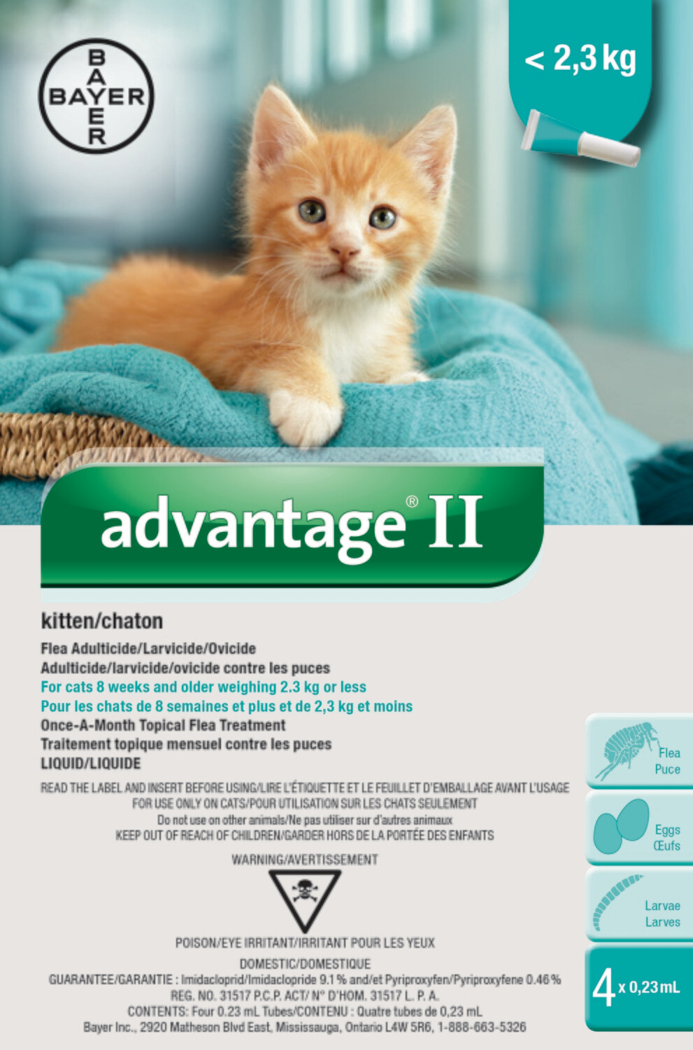 Advantage Kitten (4 Pk) Under 5 lb