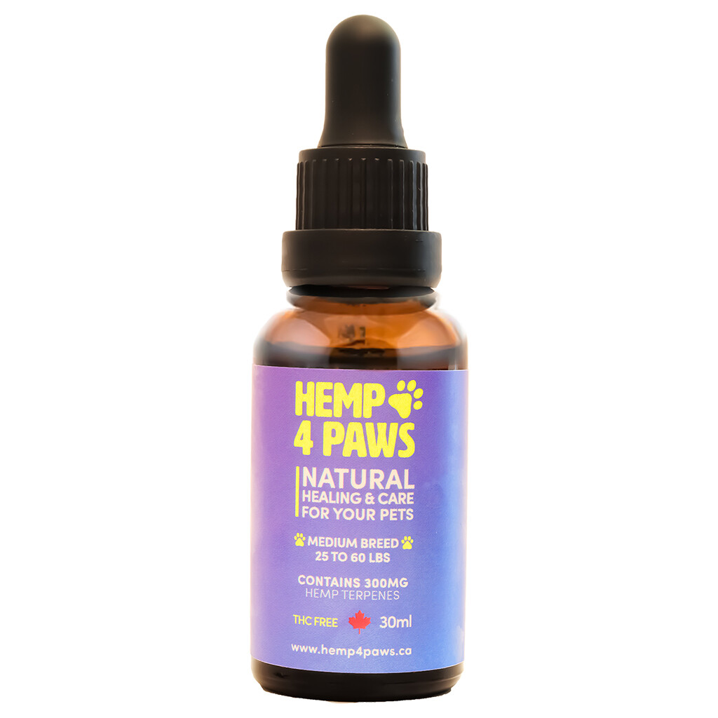 Hemp 4 Paws - Hemp Oil (Med Breed) 300 mg - 30 ml Bottle