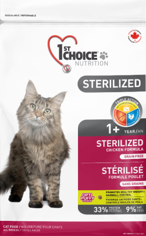 1st Choice Adult Sterilized GF Chicken Cat 2.7 kg