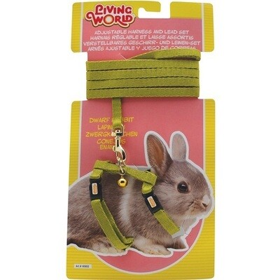 Living World Rabbit Harness & Lead Green
