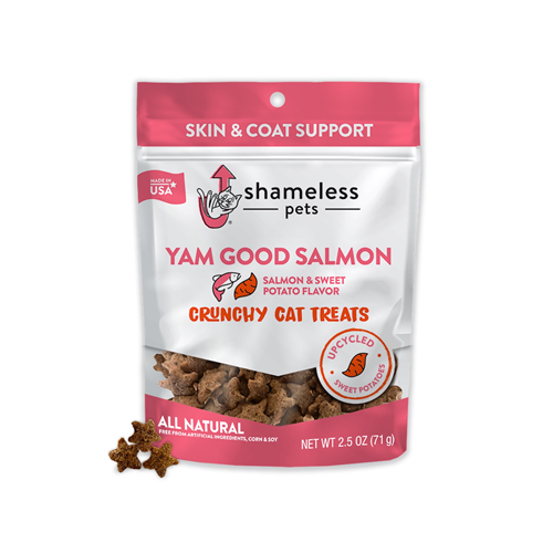 Shameless Pets Crunchy Cat Treats Yam Good Salmon - 71 G