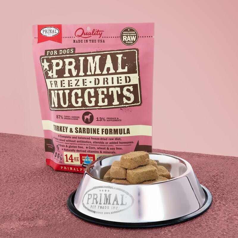 Primal Dog Freeze Dried Nuggets - Turkey & Sardine 5.5 oz