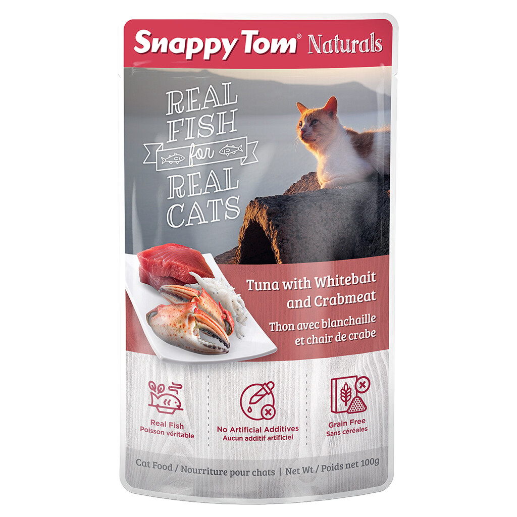 Snappy Tom Naturals - Tuna with Whitebait & Crabmeat 3.5 oz