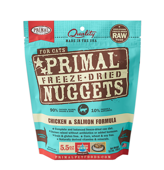 Primal Cat Freeze Dried Nuggets - Chicken & Salmon 5.5 oz
