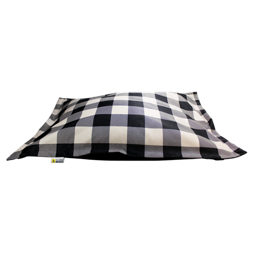Be One Breed Cloud Pillow Black Plaid - Large (Seasonal)