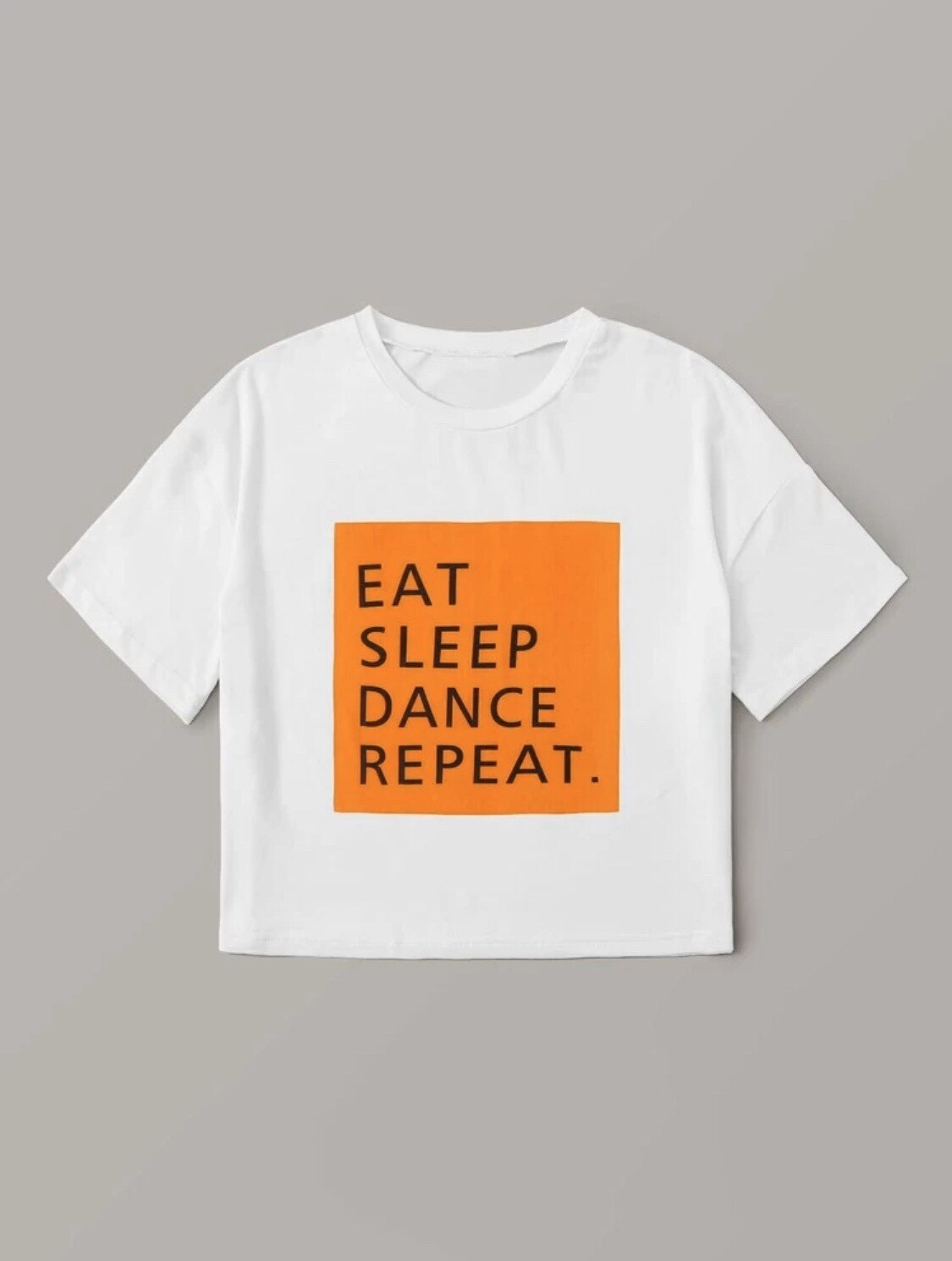 Slogan Graphic Color Block Girls Tee