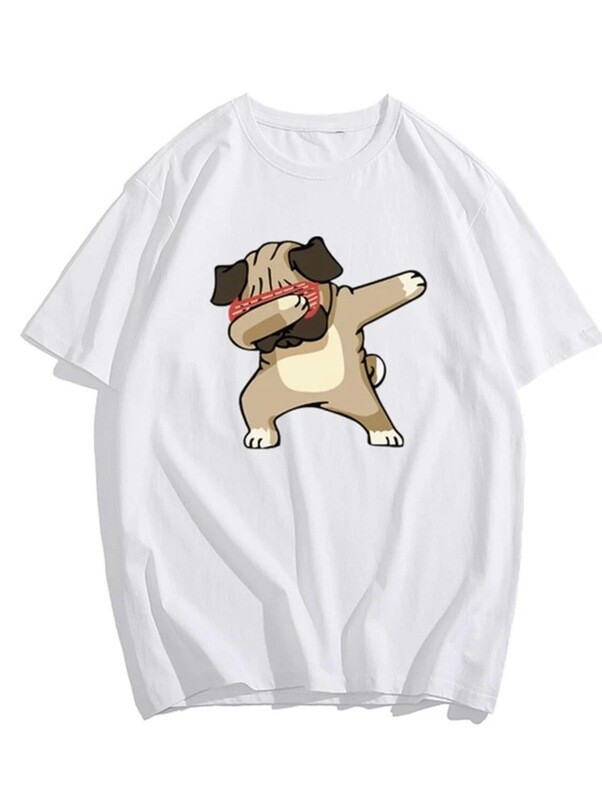 Mens Cartoon Dog Print Tee