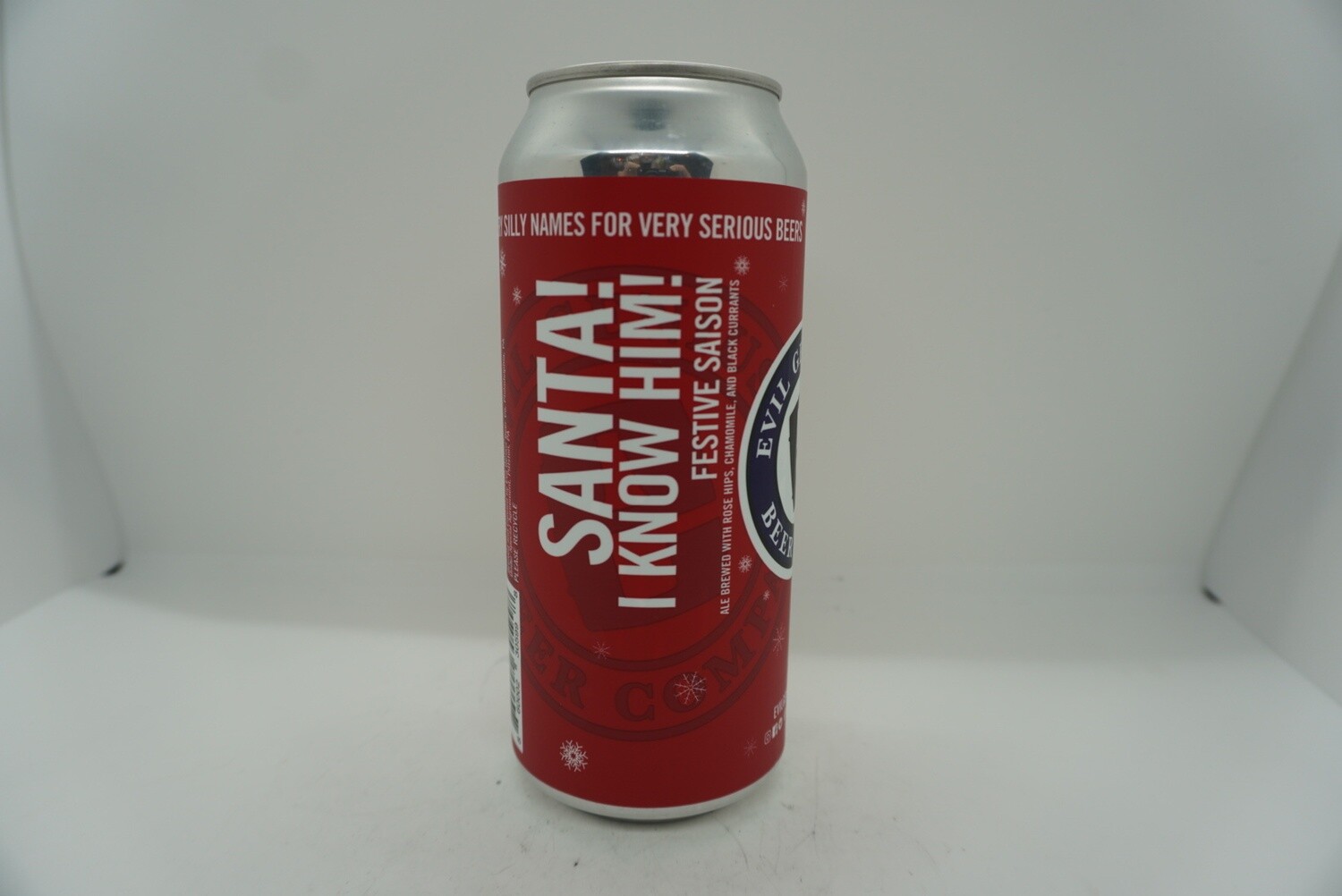 Evil Genius - Santa! I Know Him! - Saison/Farmhouse - 7.2% ABV - 16oz Can Evil Genius - Santa! I Know Him! - Saison/Farmhouse - 7.2% ABV - 16oz Can