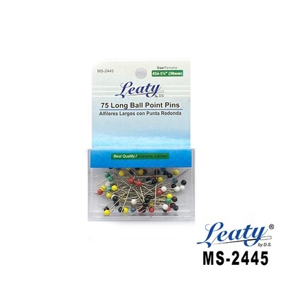 Set de 75 Alfileres LEATY / Alfileres largo con punta redonda #24 1-1/2&quot;  38mmX75pcs