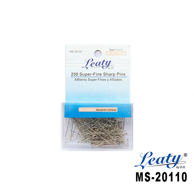 Set de 250 Alfileres LEATY / Alfileres super finos y afilados #20  1-1/4&quot;  32mmX250pcs