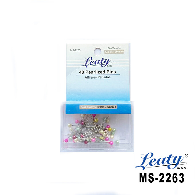Set de 40 Alfileres LEATY / Alfileres perlados #22  1-3/16&quot;  34mmX40pcs