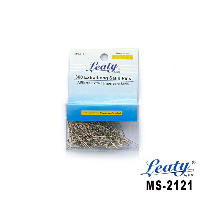 Set de 300 Alfileres LEATY / Extra largos para satín #21  1-3/16&quot;  33mm x 300pcs