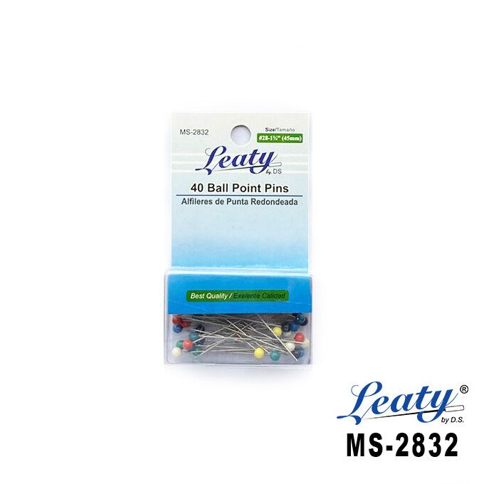 Set de 40 Alfileres LEATY / Alfileres punta redonda #28  1-3/4&quot;  45mmX40pcs