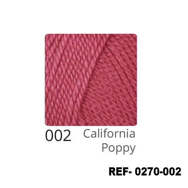Lana Dora 100% acrílico, COLORES: 002 CALIFORNIA POPPY