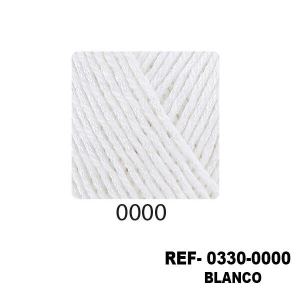 Hilo Tena 50% Algodón / 50% Poliéster - 100gr, COLORES: 0000 BLANCO