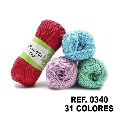 Hilo Camila 6/4 -100% algodón mercerizado- 50 GR
