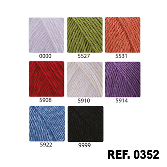 Hilo Timya 50% Algodón - 50% Poliester / 100gr, COLORES: 0000 Blanco