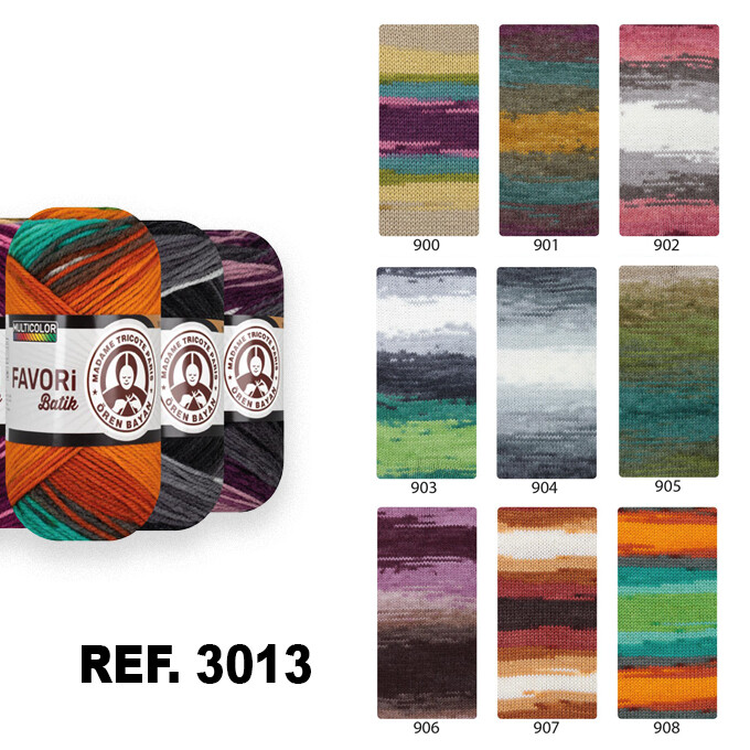 Favori Batik 100% Acrílica - 100g, COLORES: 900