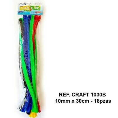 Limpiapipas / Colores Básico Surtidos 10mm x 30cm - 18pcs