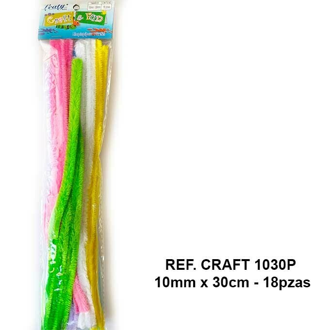 Limpiapipas / Colores Pasteles Surtido 10mm x 30cm - 18pcs