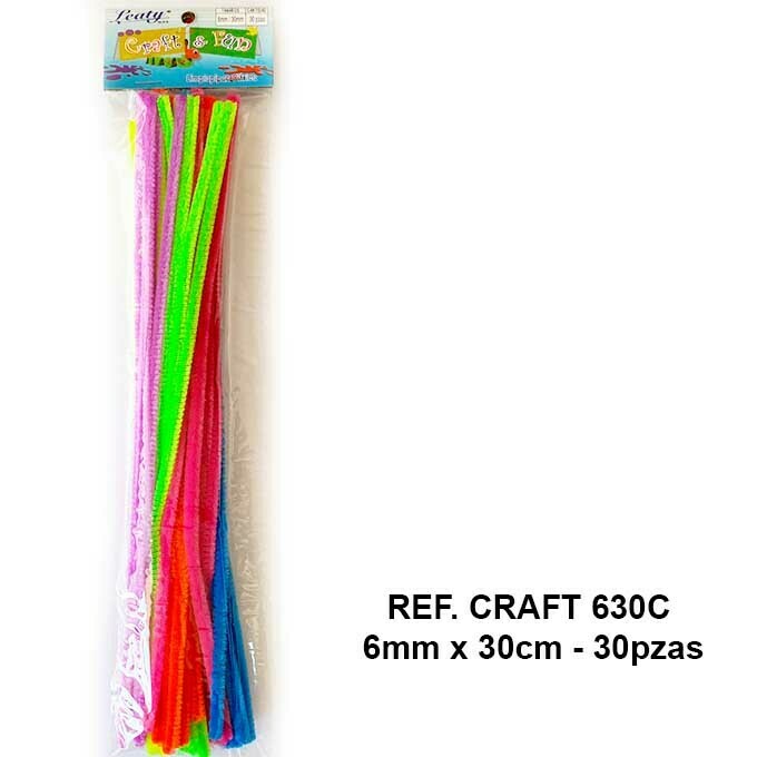 Limpiapipas / Colores Cítrico Surtidos 6mm x 30cm - 30pcs