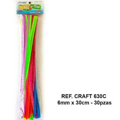 Limpiapipas / Colores Cítrico Surtidos 6mm x 30cm - 30pcs