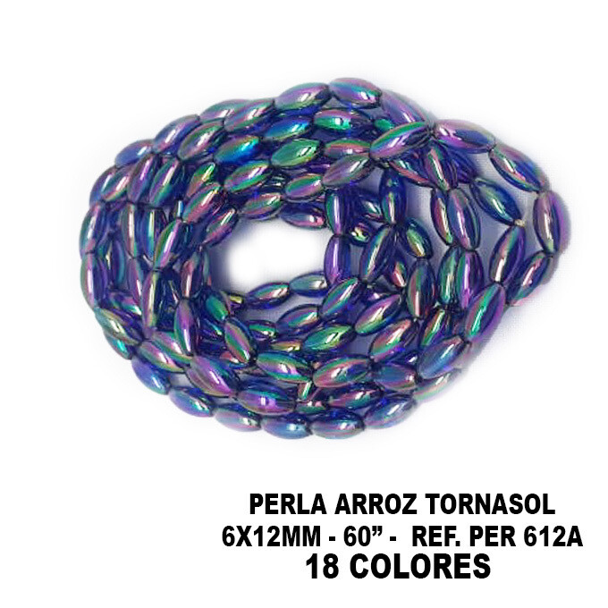 Perla Arroz Tornasol 6x12MM - 60&quot;