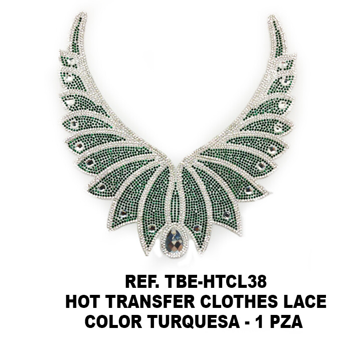 Hot Transfer Clothes Lace HTCL38 X 1 PIEZA, COLORES: TURQUESA