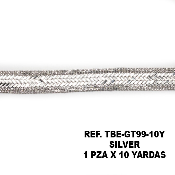 Hot Transfer Gemstone trimming GT99, COLORES: SILVER