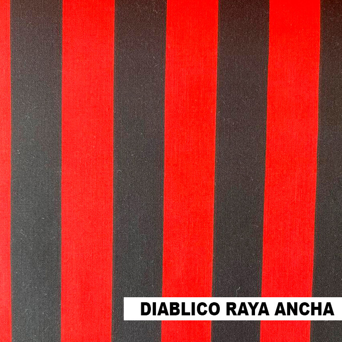 Tela Diablico Raya Ancha 45&quot; ancho, Corte: metro