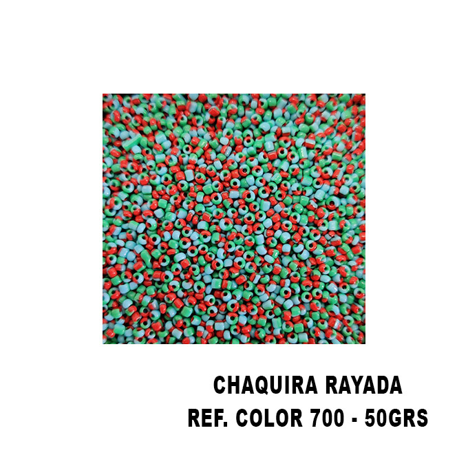 Chaquira Rayada Cose 10/0 - 50grs, COLORES: 700
